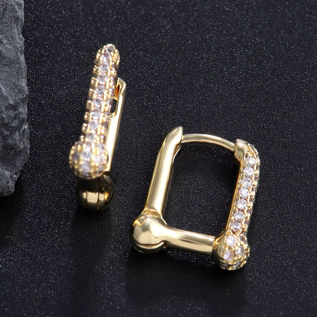 Irregular Square Hoop Earring