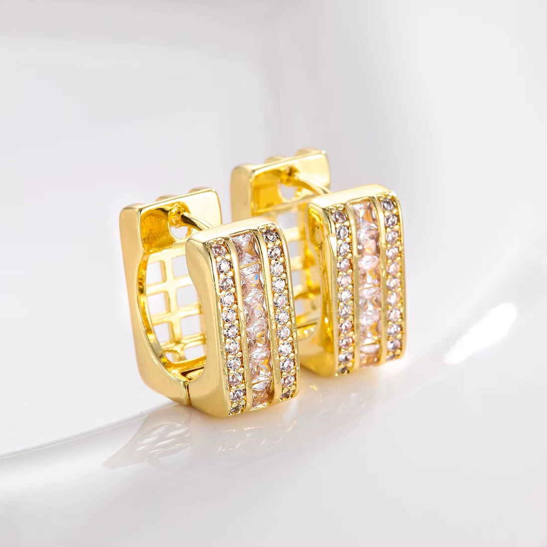 Small Square Hoop Earrings