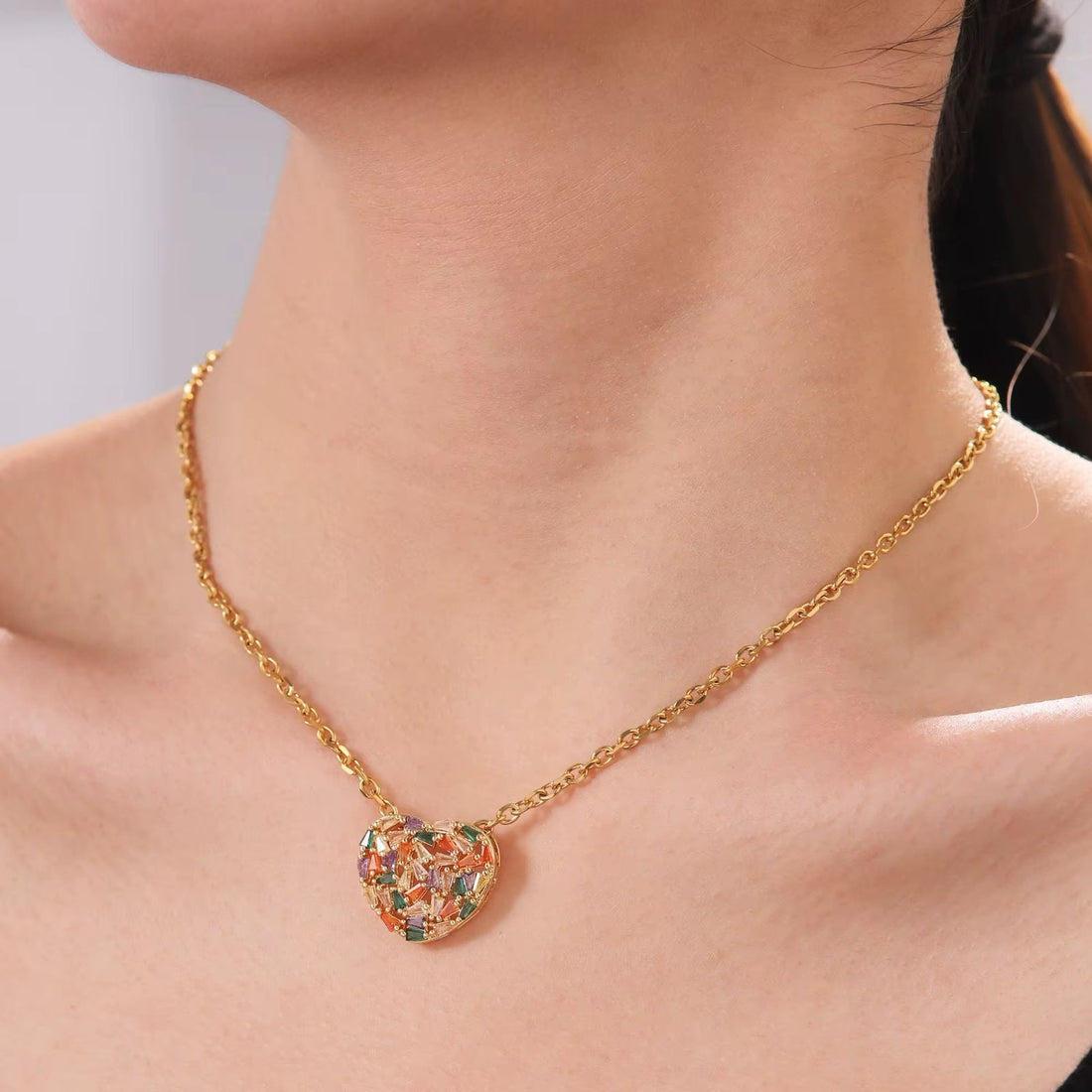 Heart Mosaic Necklace
