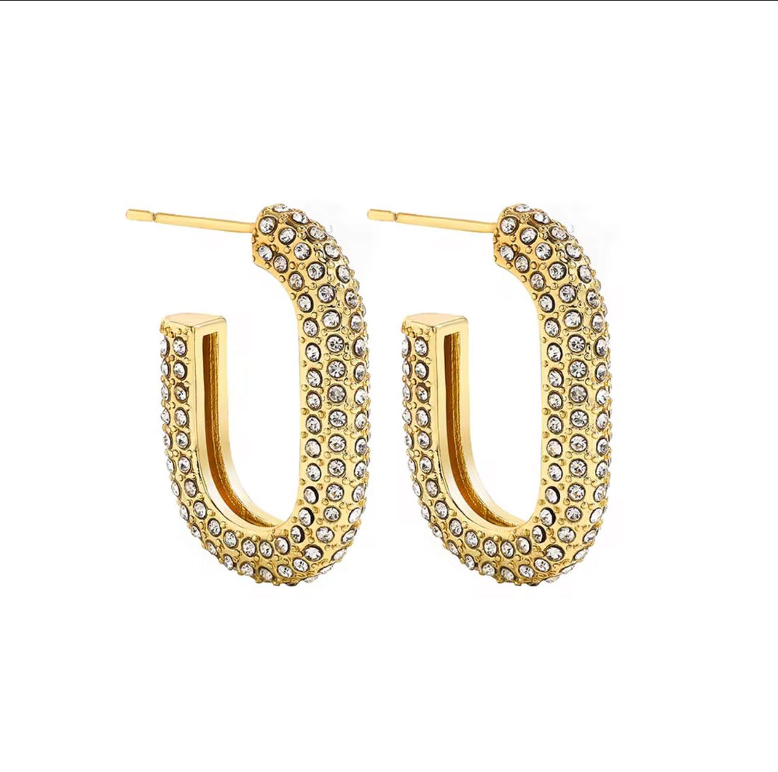 U-Shape Zircon Earrings