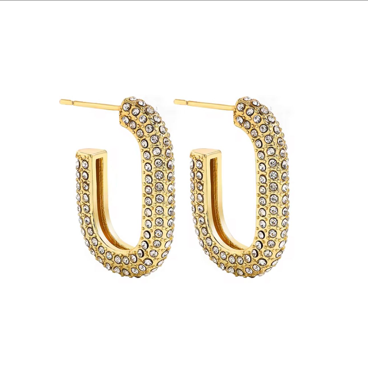 U-Shape Zircon Earrings