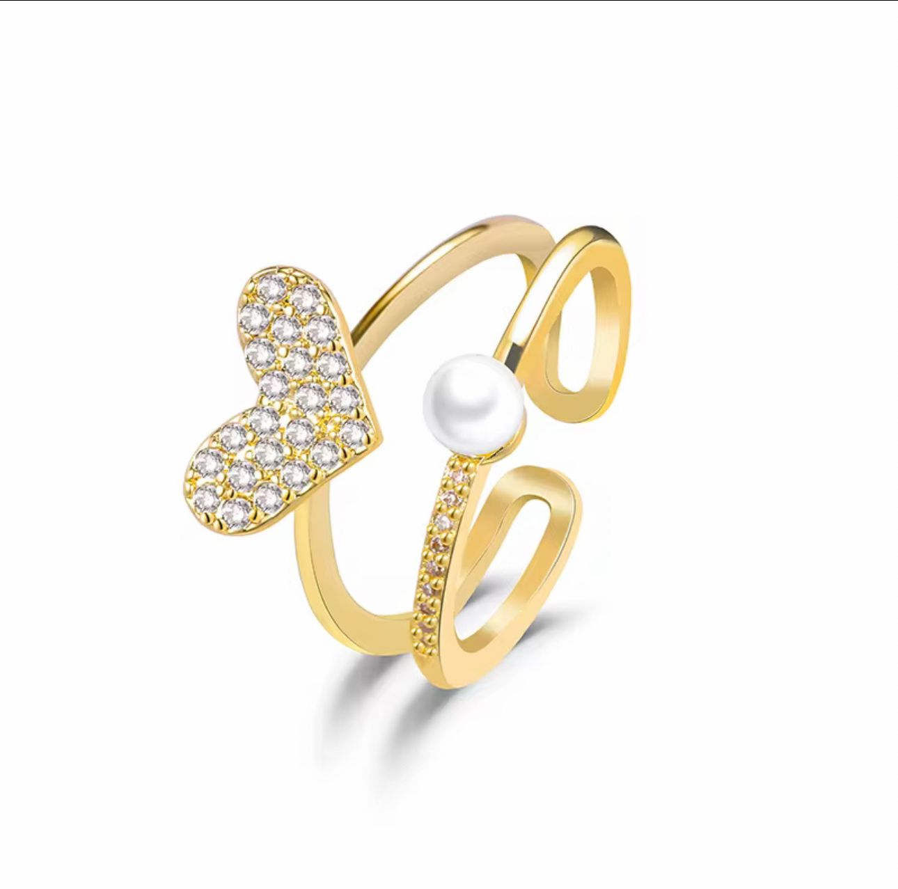 Heart Pearl Ring