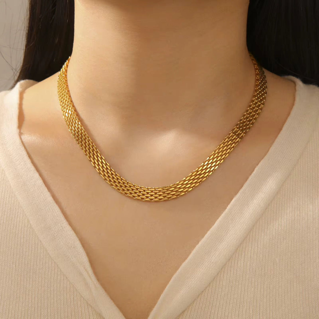 Classic Punk Wide Chain Necklace
